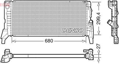 Радиатор, охлаждение двигателя DENSO DRM05119