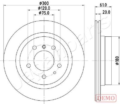 Bremžu diski JAPANPARTS DP-011C