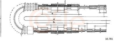 Тросик, cтояночный тормоз COFLE 92.10.781
