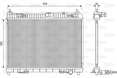 Radiators, Motora dzesēšanas sistēma VALEO 701603