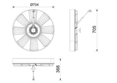 Sajūgs, Radiatora ventilators MAHLE CFF705000P