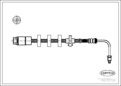 Bremžu šļūtene CORTECO 19032700
