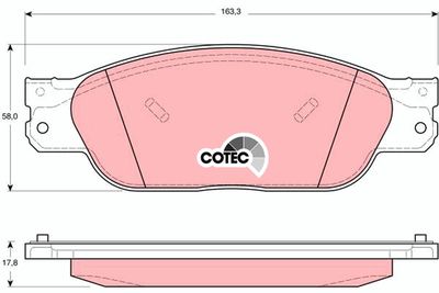 Bremžu uzliku kompl., Disku bremzes TRW GDB1401