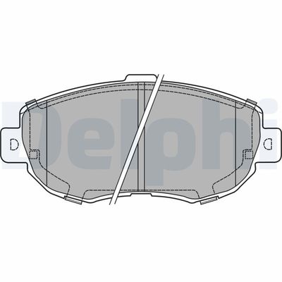 Комплект тормозных колодок, дисковый тормоз DELPHI LP1140