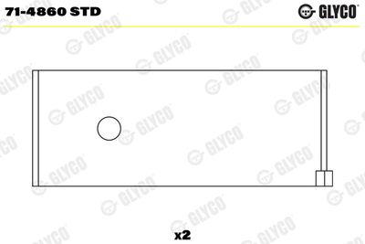 Шатунный подшипник GLYCO 71-4860 STD