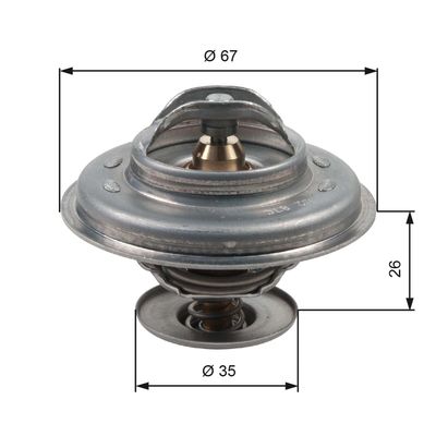 Termostats, Dzesēšanas šķidrums GATES TH11687G1