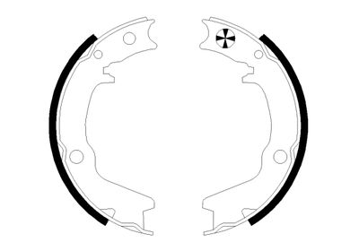 Bremžu loku kompl., Stāvbremze TEXTAR 91082800