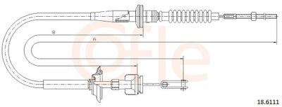 Трос, управление сцеплением COFLE 92.18.6111