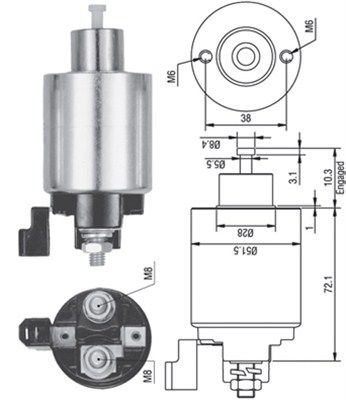 Ievilcējrelejs, Starteris MAGNETI MARELLI 940113050353