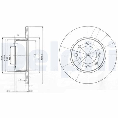 Тормозной диск DELPHI BG2218