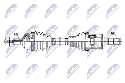 Приводной вал NTY NPW-VV-162