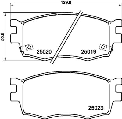 Bremžu uzliku kompl., Disku bremzes HELLA PAGID 8DB 355 014-921