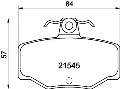 HELLA PAGID 8DB355018021 Bremžu uzliku kompl
