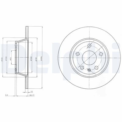 Bremžu diski DELPHI BG4089