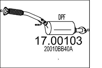 Nosēdumu-/Daļiņu filtrs, Izplūdes gāzu sistēma MTS 17.00103