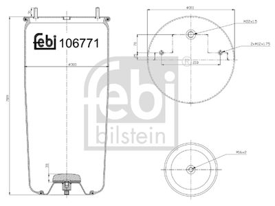 Pneimoatsperes spilvens, Pneimopiekare FEBI BILSTEIN 106771