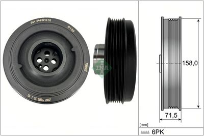 Ременный шкив, коленчатый вал Schaeffler INA 544 0210 10