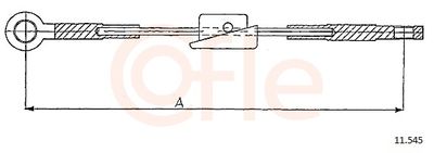 Тросик, cтояночный тормоз COFLE 11.545