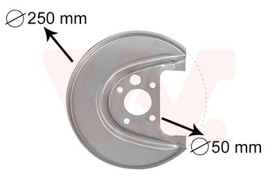 Dubļu sargs, Bremžu disks VAN WEZEL 5888373