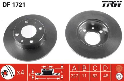 Тормозной диск TRW DF1721