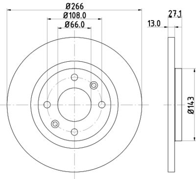 Bremžu diski HELLA PAGID 8DD 355 105-751