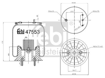 Pneimoatsperes spilvens, Pneimopiekare FEBI BILSTEIN 47553