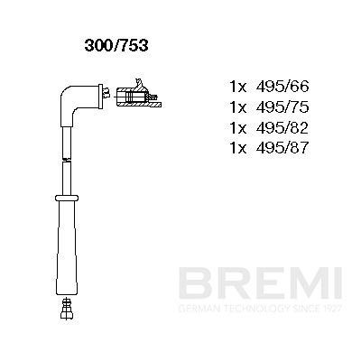 Комплект проводов зажигания BREMI 300/753