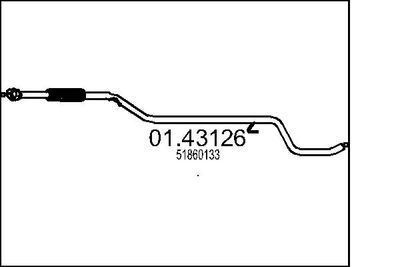 Труба выхлопного газа MTS 01.43126