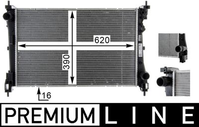 Радиатор, охлаждение двигателя MAHLE CR 1588 000P