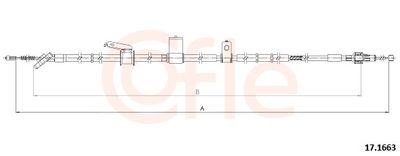 Тросик, cтояночный тормоз COFLE 92.17.1663