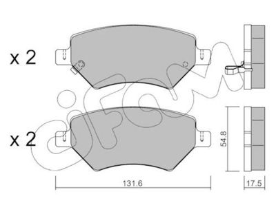 Bremžu uzliku kompl., Disku bremzes CIFAM 822-1049-0