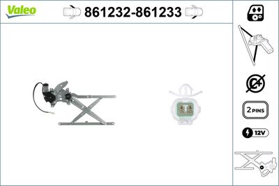 Стеклоподъемник VALEO 861232