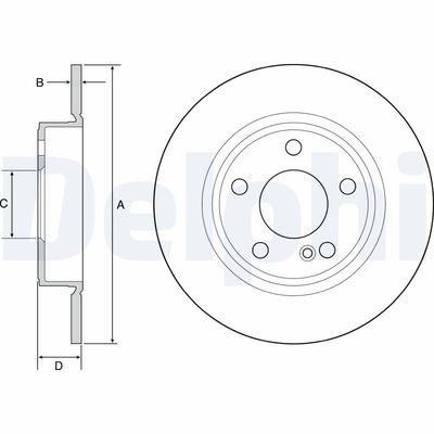 Тормозной диск DELPHI BG4555C