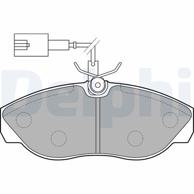 Комплект тормозных колодок, дисковый тормоз DELPHI LP1748
