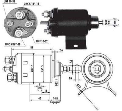 Ievilcējrelejs, Starteris MAGNETI MARELLI 940113050076