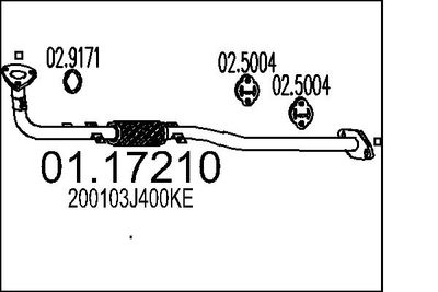 Izplūdes caurule MTS 01.17210