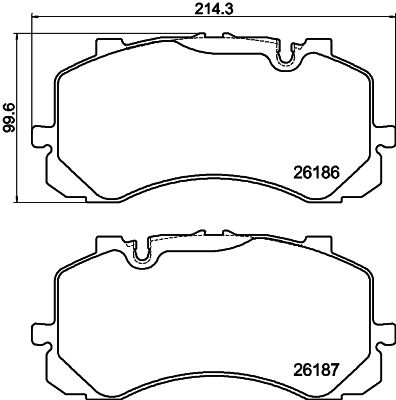 Bremžu uzliku kompl., Disku bremzes HELLA 8DB 355 040-241