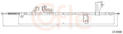 Тросик, cтояночный тормоз COFLE 17.0368