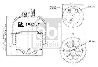 Pneimoatsperes spilvens, Pneimopiekare FEBI BILSTEIN 185229