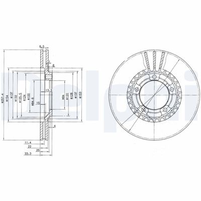 Тормозной диск DELPHI BG4036
