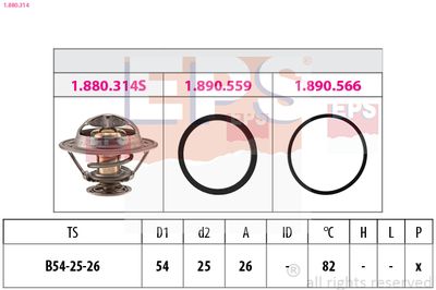 Термостат, охлаждающая жидкость EPS 1.880.314