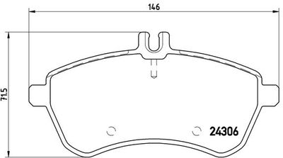 Bremžu uzliku kompl., Disku bremzes BREMBO P 50 071