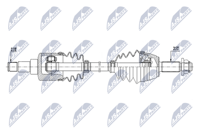Приводной вал NTY NPW-FR-172