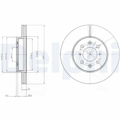 Тормозной диск DELPHI BG2759