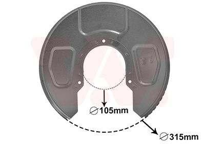 Dubļu sargs, Bremžu disks VAN WEZEL 5878373