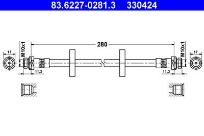 Тормозной шланг ATE 83.6227-0281.3