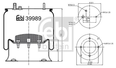 Pneimoatsperes spilvens, Pneimopiekare FEBI BILSTEIN 39989