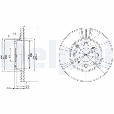 Тормозной диск DELPHI BG2673