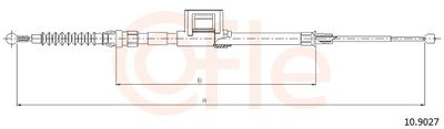 Тросик, cтояночный тормоз COFLE 92.10.9027