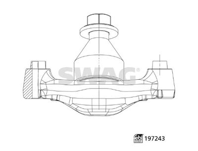 Balst-/Virzošais šarnīrs SWAG 33 11 2525
